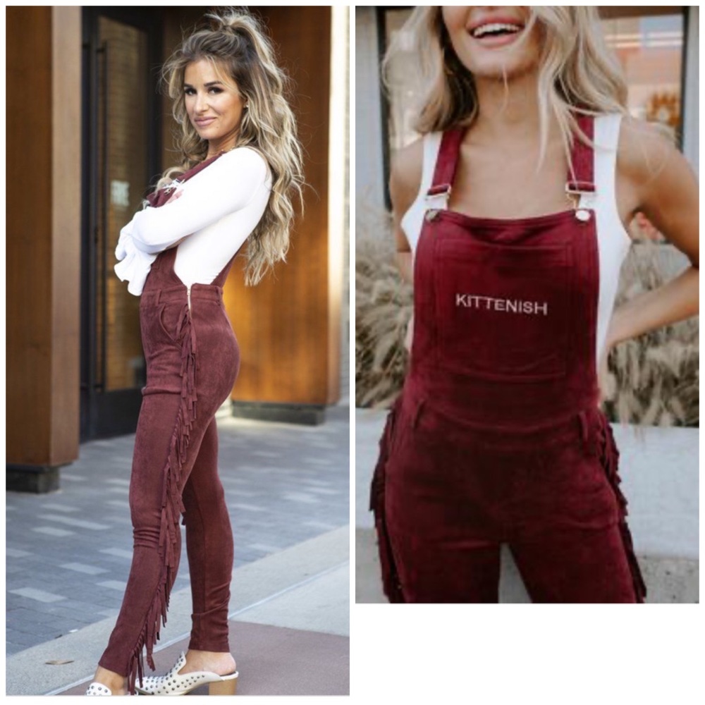 JJD Kittenish overalls and bell sleeve bodysuit